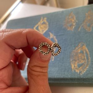 Alexis Bittar black pave “diamond” circular studs